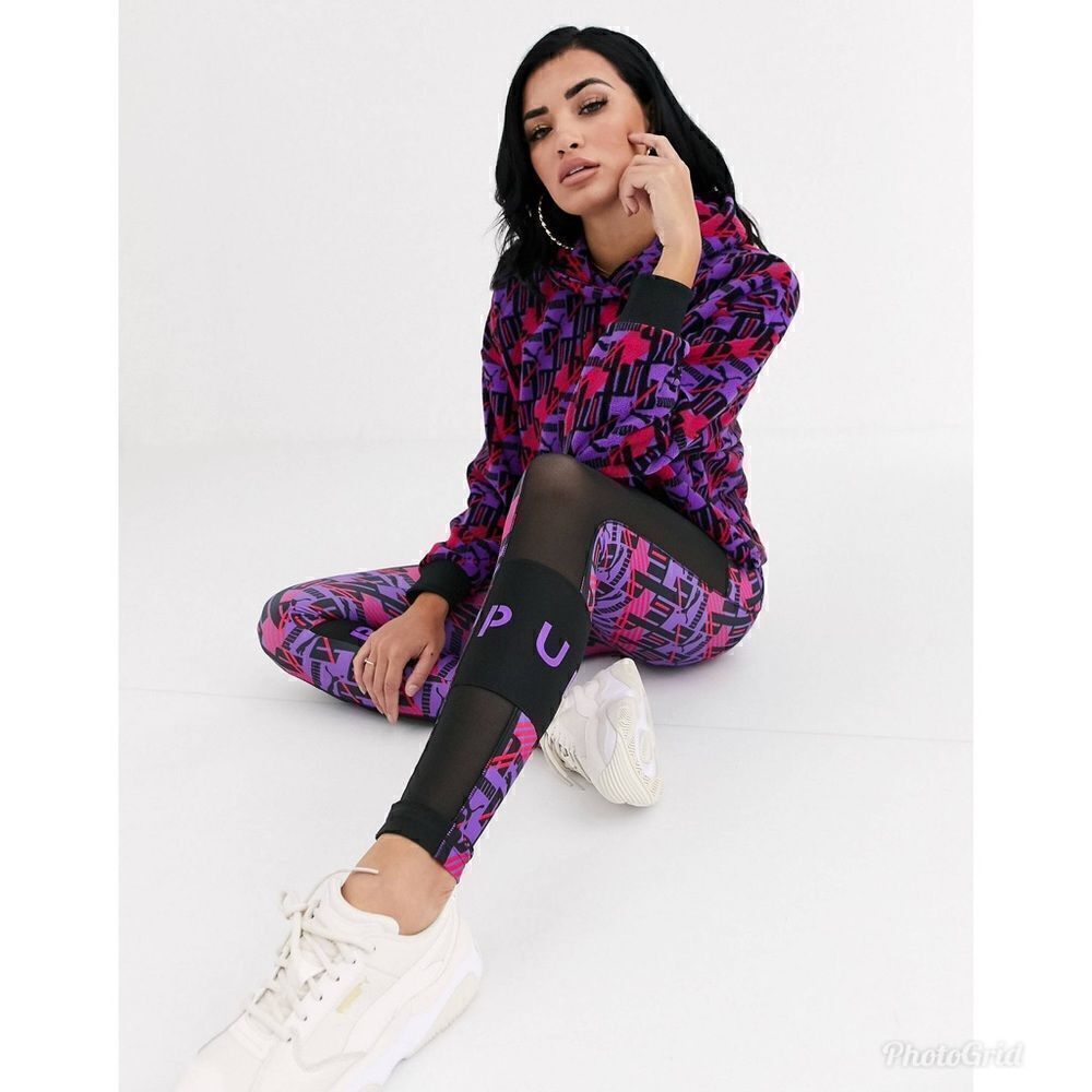 Puma Retro Print XTG leggings in multi